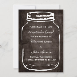 Rustige mason jar bruiloft met uitzondering van de save the date