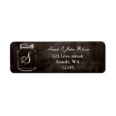 rustige mason jar bruiloft , retour address label (Voorkant)