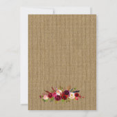 Rustige mason jar floral baby shower kaart (Achterkant)