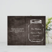 Rustige mason jar folded Wedding programme (Staand voorkant)