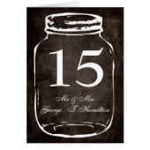 rustige mason jar trouwlijstnummers (Voorkant)