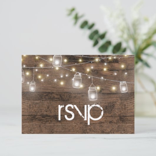 Rustige Mason Lights Reception Dinner RSVP Entree (Staand voorkant)