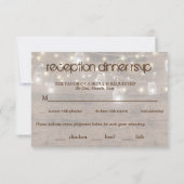 Rustige Mason Lights Reception Dinner RSVP Entree Kaart (Achterkant)