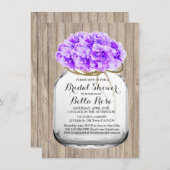 Rustige mason, paars vrijgezellenfeest hyd3 kaart (Voorkant / Achterkant)