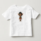 Rustige meisje Kerst elf peuter T-shirt (Voorkant)