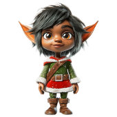 Rustige meisje Kerst elf peuter T-shirt