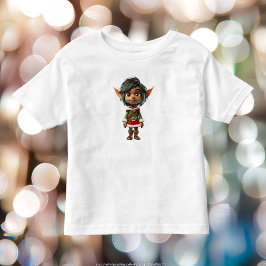 Rustige meisje Kerst elf peuter T-shirt