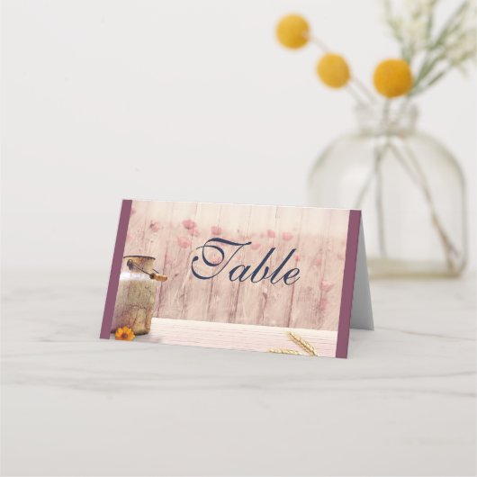 Rustige melk kan een landelijke bruiloft vormen plaatskaartje (Voorkant)