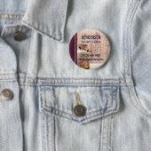 Rustige melk kan landstijl op houtbedrijf ronde button 5,7 cm (In situ)