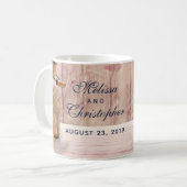 Rustige melk kan met woeste en bloemen koffiemok (Voorkant links)