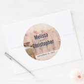 Rustige melk kan met woeste en bloemen ronde sticker (Envelop)