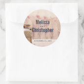 Rustige melk kan met woeste en bloemen ronde sticker (Tas)