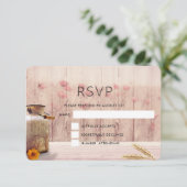 Rustige melk kan met woeste en bloemen RSVP kaartje (Staand voorkant)