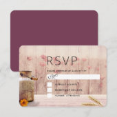 Rustige melk kan met woeste en bloemen RSVP kaartje (Voorkant / Achterkant)