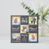 Rustige Memorial Foto Collage Keepomwille Sympathi Bedankkaart (Staand voorkant)