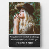 Rustige Memorial Sympathy Quote | Foto Keepslag Fotoplaat (voorkant)