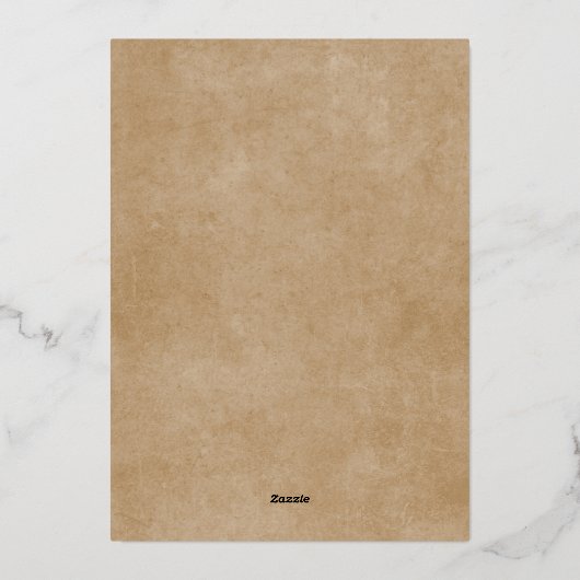 Rustige Merry Jolly Gelukkige Familie Foto Kerstmi Folie Feestdagenkaart (Achterkant)