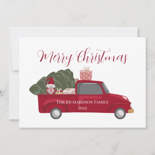 Rustige  Merry Red Truck Tree (Voorkant)