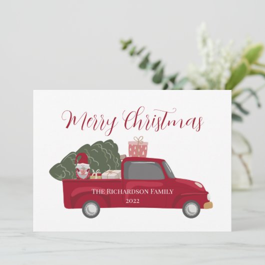 Rustige  Merry Red Truck Tree (Staand voorkant)