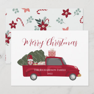 Rustige  Merry Red Truck Tree