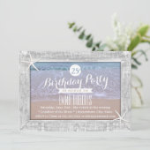 Rustige, met hout omgeven, strandbrak kaart (Staand voorkant)