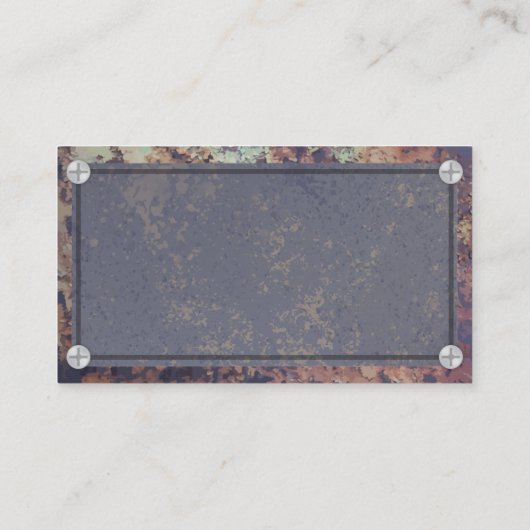 Rustige metalen grens | Grungy-achtergrond Visitekaartje (Achterkant)