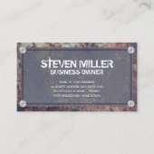 Rustige metalen grens | Grungy-achtergrond Visitekaartje (Voorkant)