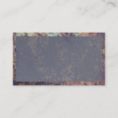 Rustige metalen grens | Oude blauwe textuur Visitekaartje (Achterkant)