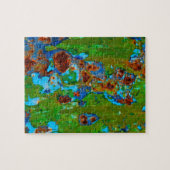 Rustige metalen peling  grunge verf - Spel Legpuzzel (Horizontaal)