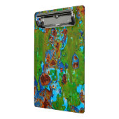 Rustige metalen pellerverf  gegraveerde textuur mini klembord (Angled2)