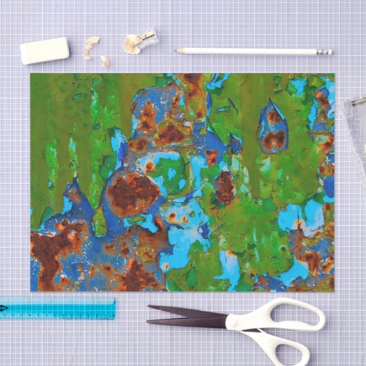 Rustige metalen pellerverf  gegraveerde textuur tissuepapier (Craft)