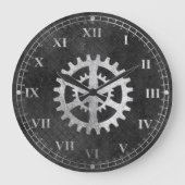 Rustige metalen sierpannen grote klok (Voorkant)