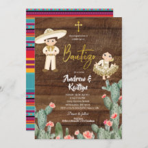 Rustige Mexicaanse goudjongen meisje Twin Bautizo 