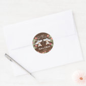 Rustige Mexicaanse zilver Charro Twins Boy Baptism Ronde Sticker (Envelop)
