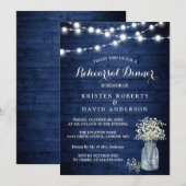 Rustige middernacht Blauwe lampjes repetitie Kaart (Voorkant / Achterkant)