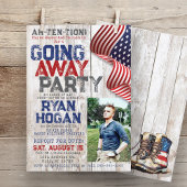 Rustige Militaire Foto Afscheidsfeestje Kaart