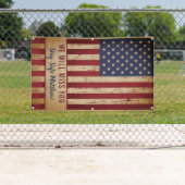 Rustige militairen die weg gaan Amerikaanse vlag Spandoek (Insitu)