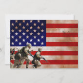 Rustige militairen die wegtrekken | Soldaat Kaart (Achterkant)