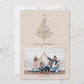 Rustige Minimalistische Aangepaste Familie Foto Ke Feestdagenkaart (Voorkant)