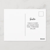 Rustige minimalistische kalligrafie Online Antwoor Briefkaart (Achterkant)