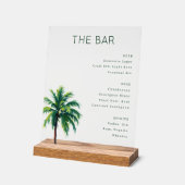 Rustige Minimalistische Tropische Palmboom Acryl Bord (Hoek)