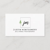 Rustige minimalistische Waterverf bedrijf Visitekaartje (Voorkant)