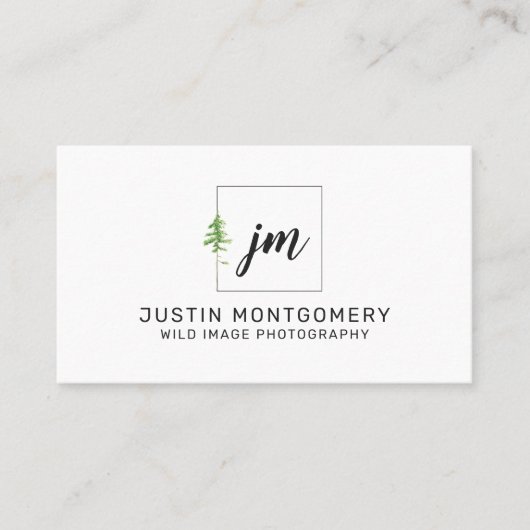 Rustige minimalistische Waterverf bedrijf Visitekaartje (Voorkant)