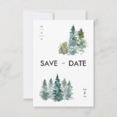 Rustige minimalistische Waterverf Pijnen Opslaan d Save The Date (Voorkant)
