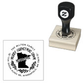 rustige minnesota merry kerstmis - adres rubberstempel (Gestempeld)
