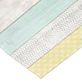 Rustige mint & gele boho Geometrische matige hoeve Korte Tafelloper (Hoek)