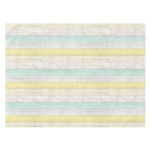 Rustige mint & gele boho Geometrische matige hoeve Tafelkleed (Voorkant (Horizontaal))