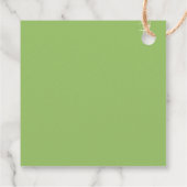 Rustige Mint Minimalistische Palmboom Bedankjes Labels (Achterkant)