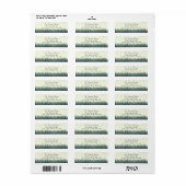 Rustige Misty Green Pines Small Return-adres Etiket (Full Sheet)