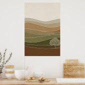 Rustige Misty Hills Poster (Keuken)